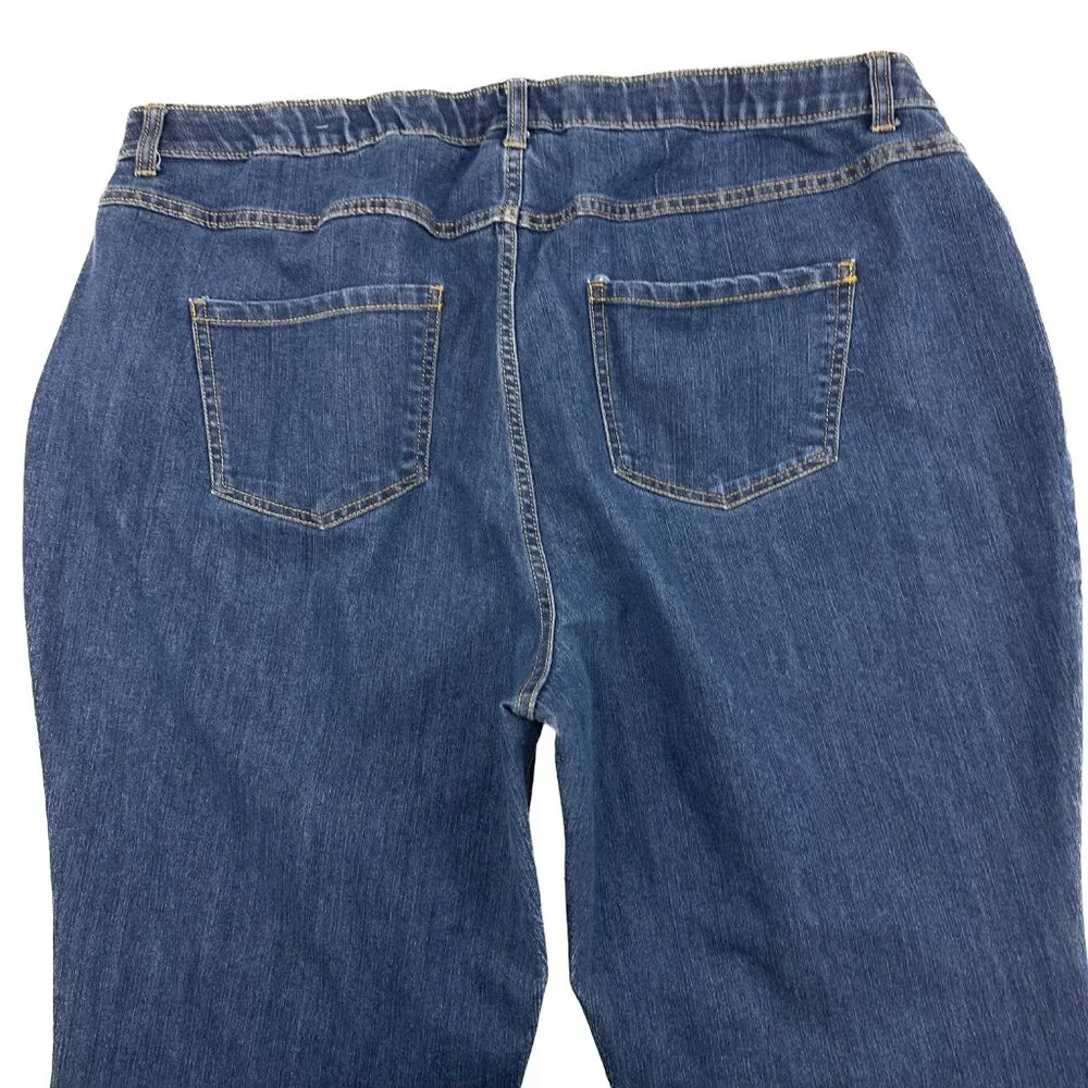 Catherines Straight Leg Women's size 24W Dark Wash Blue Denim jeans - Picture 4 of 4